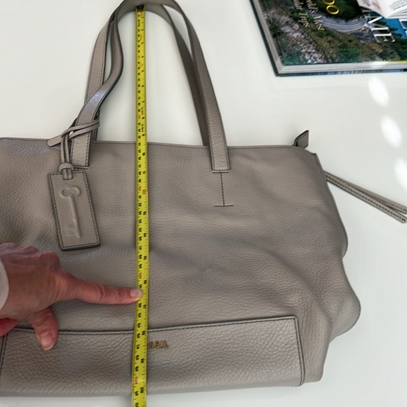 Fossil tote leather bag dove gray - Picture 10 of 15